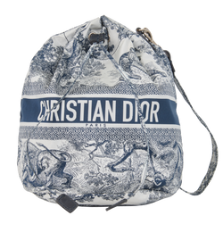 Christian Dior Wristlet, Nylon, Blue/White, 50MA0250, 3*